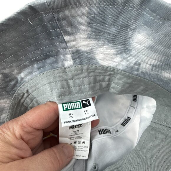 Puma Tie Dye Bucket Hat Gray Embroidered Shrooms Bees Garden Unisex One Size - Picture 4 of 8